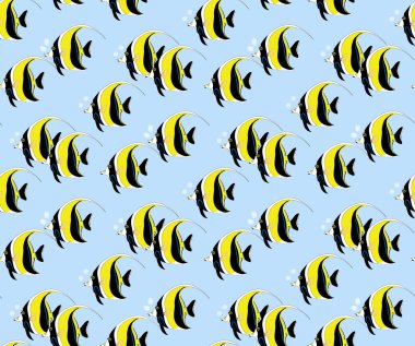 Deniz yaşamı seamless modeli. vektör çizim