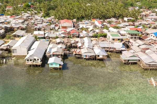 Dapa City Siargao Φιλιππίνες Σπίτια Ξυλοπόδαρα Θέα Ψαροχώρι Σπίτια Των — Φωτογραφία Αρχείου