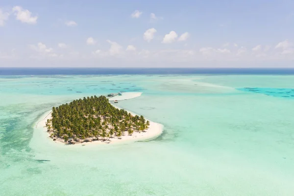 Isla Onok Balabac Filipinas Isla Arena Blanca Gran Atolón Vista — Foto de Stock