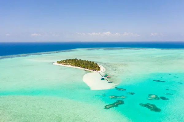 Paisaje Marino Con Una Isla Paradisíaca Isla Onok Balabac Filipinas — Foto de Stock