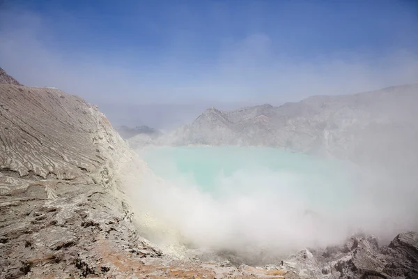 Lago Cratere Vulcano Ijen Giava Indonesia Lago Nel Cratere Vulcano — Foto Stock