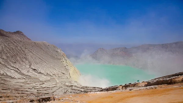 Vulcano Ijen Vista Dall Alto Vista Mozzafiato Sul Vulcano Ijen — Foto Stock