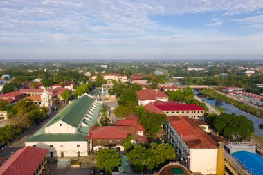 UNESCO Dünya Mirası Alanındaki St. Paul Katedrali, Vigan Kuzey Luzon, Filipinler. Vigan Katedrali 'nin İspanyol Koloni Çan Kulesi. Filipinler 'de 17. yüzyıldan kalma kilise.