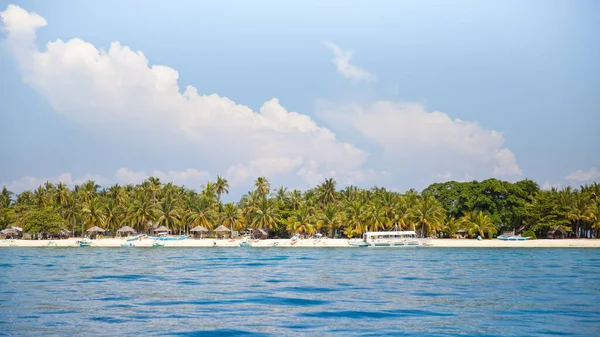 Vue Sur Île Tropicale Depuis Mer Eau Mer Turquoise — Photo