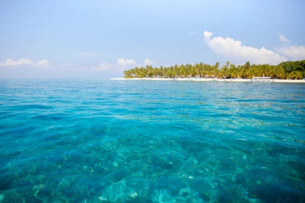 Tropischer Inselblick Vom Meer Aus Türkisches Meerwasser — Stockfoto