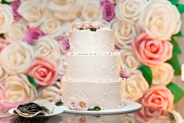 A beautiful dessert for the holiday. The wedding cake.