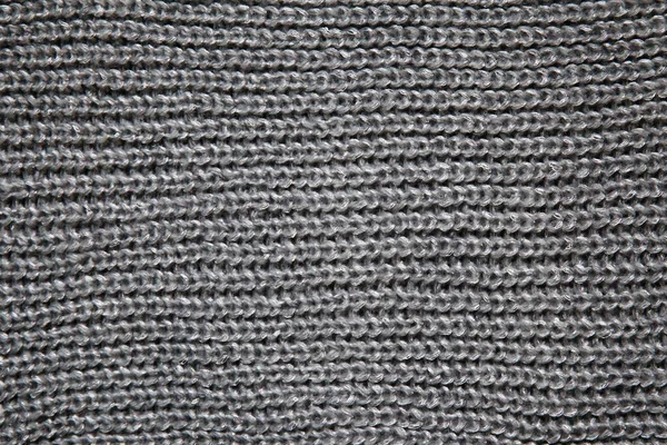 Knitted Background Gray Wool Knitted Fabric Plain Knit — Stock Photo, Image