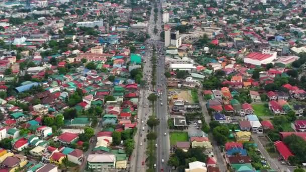 Manila, huvudstaden i Filippinerna ovanifrån. — Stockvideo