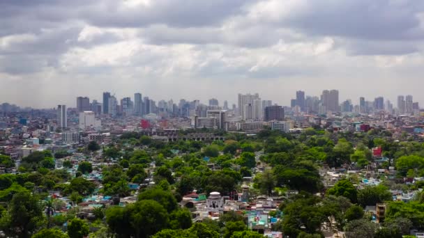 Manila, a Fülöp-szigetek légi kilátásának fővárosa. — Stock videók