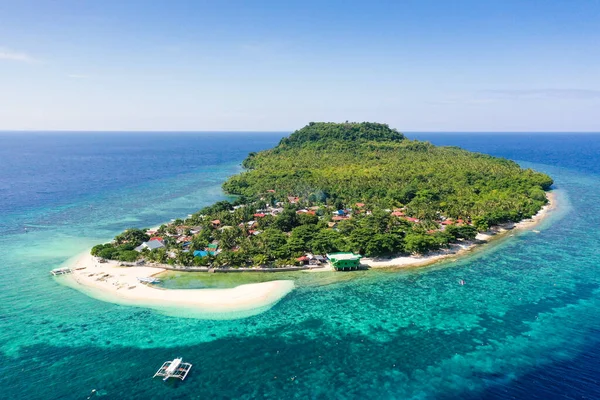 Himokilan Island Leyte Island Filippine Isola Tropicale Con Villaggio Una — Foto Stock