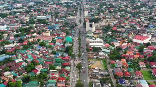 Manila, stolica Filipin widok z góry. — Wideo stockowe