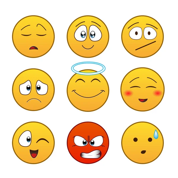 Set of emoticons — Stock Vector