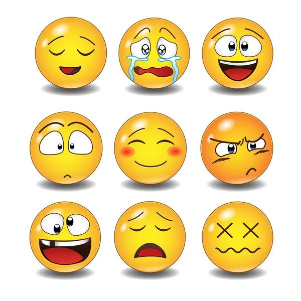 Conjunto de emoticons . —  Vetores de Stock