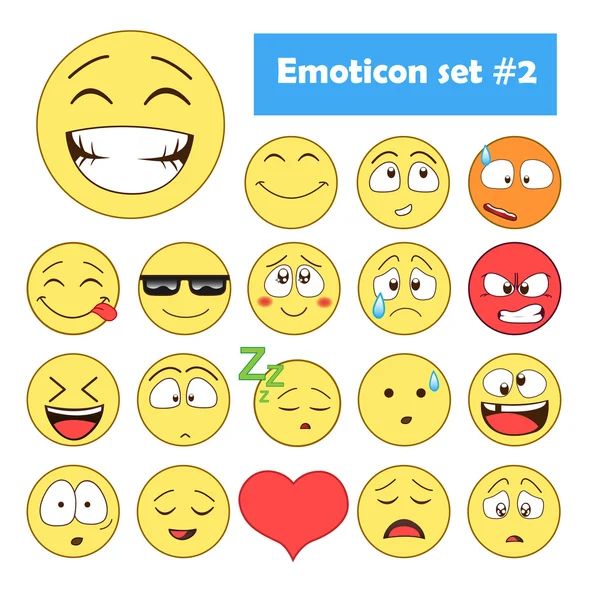 Set van emoticons. — Stockvector