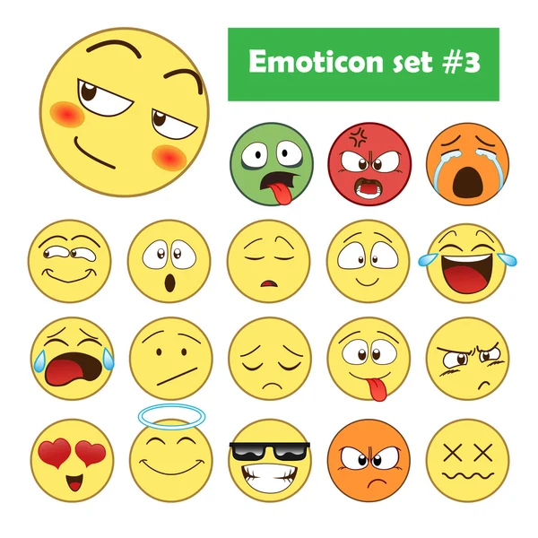 Reihe von Emoticons. — Stockvektor