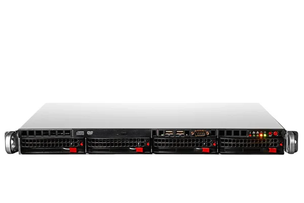 rack mount server vooraanzicht geïsoleerd op wit
