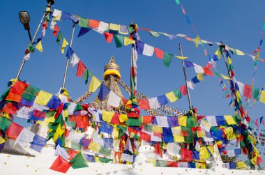 ünlü buuha göz bakan out kulenin her taraftan uykulu olanlar ilkel buddha.perched bir üst bir tepe Katmandu Vadisi batı kenarında görmek tüm.