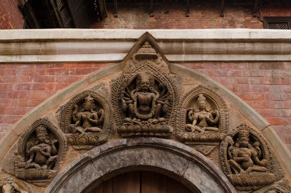 Nepal-Patan Durbar Meydanı bir Kathmand ana manzaraları