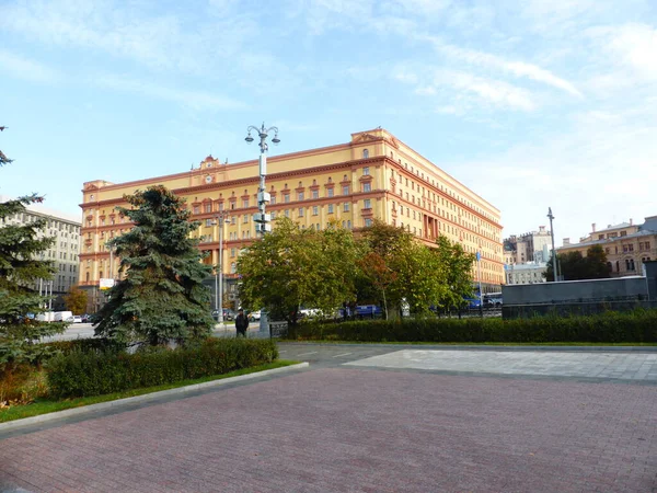 Соловецкий Камень Лубянской Площади Москве — стоковое фото