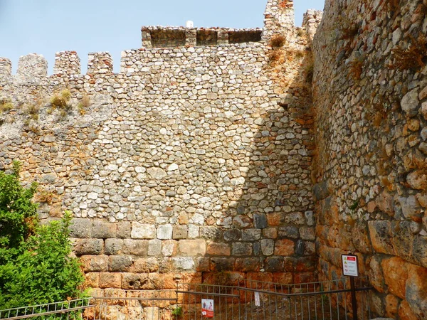 Forntida Fästning Staden Alanya Turkiet — Stockfoto