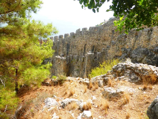 Antica Fortezza Nella Città Alanya Turchia — Foto Stock