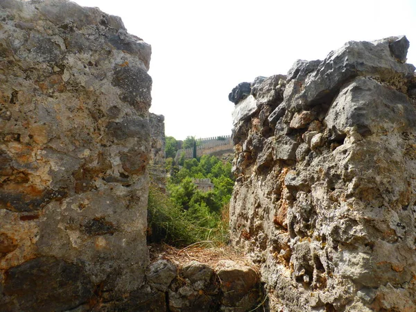 Antiga Fortaleza Cidade Alanya Turquia — Fotografia de Stock