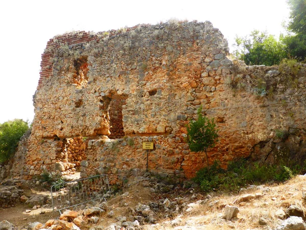 Ancienne Forteresse Dans Ville Alanya Turquie — Photo