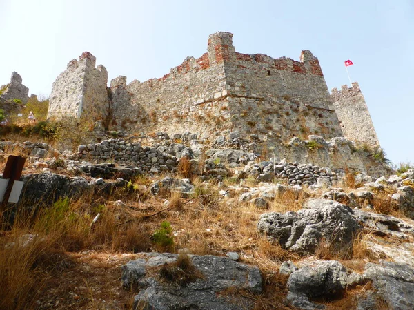Antiga Fortaleza Cidade Alanya Turquia — Fotografia de Stock