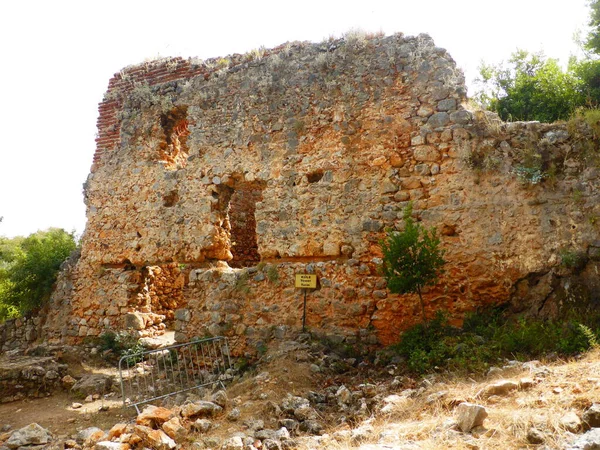 Ancienne Forteresse Dans Ville Alanya Turquie — Photo