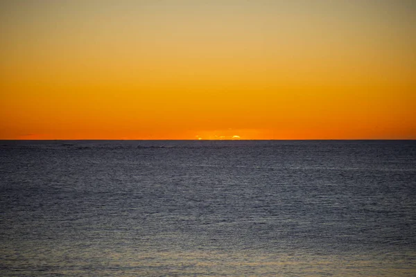 Minimalistic Ocean Sunset Horizon in Akranes, Iceland