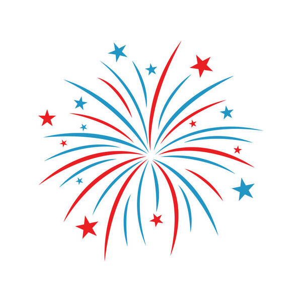 4th of July firework vector, Firework vector, Firework svg, Firework icon, Firework logo, Firework illustration, Firework clipart.