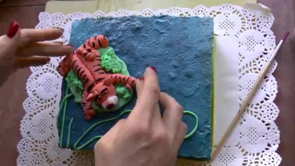 Bolo de cozinha em casa Filmagem De Stock