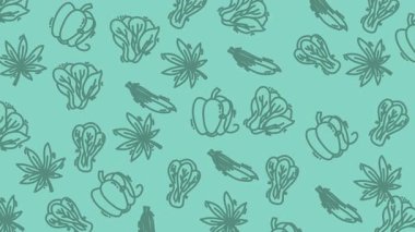 Sağlıklı beslenmek için taze renkli sebzeler, balkabağı, marul ve yapraklar dahil. Gıda ve beslenme temalı tasarımlar ve web siteleri için mükemmel.