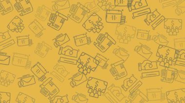 Simgelerle şekillendirilmiş finans ve iş geçmişi. Profesyoneller için finansal web siteleri, sunumlar, kartvizitler ve pazarlama materyalleri için uygundur.