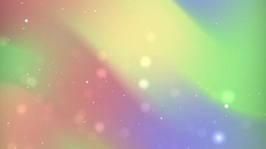 Gökkuşağı renk karışımı parlayan bokeh ışıkları, arka planlar, tasarım projeleri, sosyal medya ve şenlikli durumlar için ideal.