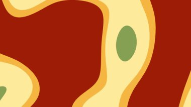 Soyut dalga desenleri kırmızı, sarı ve yeşil. Özgeçmiş, baskı, tekstil ve modern tasarım projeleri için uygun.