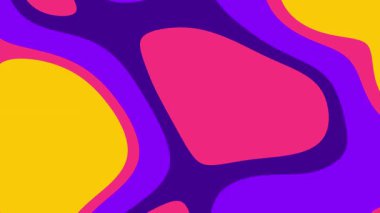 Pembe, mor ve sarı tonlarda sıvı renkli animasyonlar modayı takip eden grafikler için idealdir..