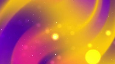 Parlak sarı ve mor gradyanlarla dinamik soyut animasyon, düzgün bir hareketle harmanlanmış, modern görsel tasarım için mükemmel..