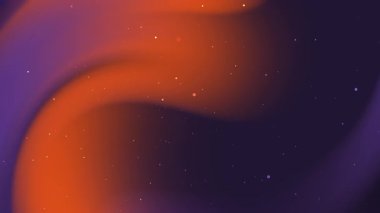 Yaratıcı projelerde arkaplan, tasarım elementleri veya soyut kavramlar için uygun yıldızlarla turuncu ve mor renkli girdaplar.