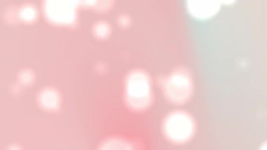 Beyaz bokeh ışıkları olan bulanık pembe arka plan. Festival davetiyeleri, kadınsı konsept tasarımları veya romantik pankartlar için ideal..