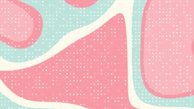 Soyut pembe biçimler ve şekiller, modern sanat kavramları, tasarım projeleri veya modayla ilgili temalar için ideal, bir deniz mavisi zeminine zıt düşmektedir..