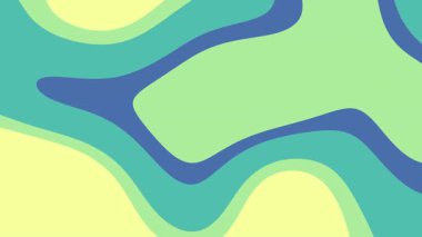 Grafik tasarım projeleri, sunumlar, duvar kağıtları ve sanatsal baskılar için uygun mavi yeşil renkli katmanlı şekillere sahip soyut arkaplan.