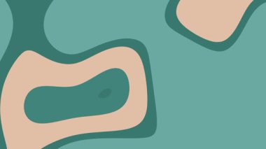 Soyut deniz mavisi ve bej rengi organik şekiller düz kıvrımlı ve modern düz dizaynlı animasyonlar. Markalaşma videoları, sosyal medya ve yaratıcı projeler için şık hareket arkaplanı ideali.