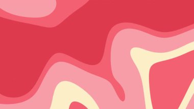 Soyut kırmızı ve pembe organik şekiller sıvı kıvrımlı animasyon ve modern katmanlı tasarım. Sosyal medya, markalaşma videoları, yaratıcı tanıtımlar ve şık sunumlar için dinamik hareket arkaplanı ideali.