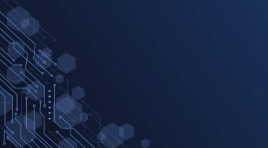 AI Yenilik ve Veri Ağı Teknolojisi için Mavi Sayısal Devre Arkaplanı
