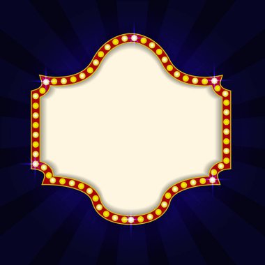 Parlayan Arkaplan ve Eski Film Atmosferine sahip Retro Sinema Tiyatrosu