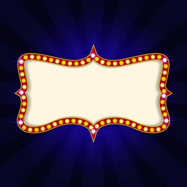 Parlayan Arkaplan ve Eski Film Atmosferine sahip Retro Sinema Tiyatrosu