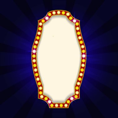 Parlayan Arkaplan ve Eski Film Atmosferine sahip Retro Sinema Tiyatrosu