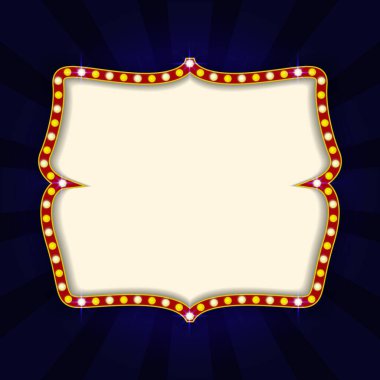 Parlayan Arkaplan ve Eski Film Atmosferine sahip Retro Sinema Tiyatrosu