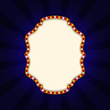 Parlayan Arkaplan ve Eski Film Atmosferine sahip Retro Sinema Tiyatrosu